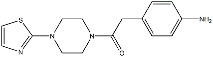 2-(4-aminophenyl)-1-[4-(1,3-thiazol-2-yl)piperazin-1-yl]ethan-1-one Structure