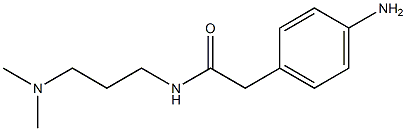 2-(4-aminophenyl)-N-[3-(dimethylamino)propyl]acetamide Struktur