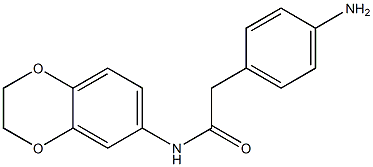 2-(4-aminophenyl)-N-2,3-dihydro-1,4-benzodioxin-6-ylacetamide Structure