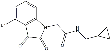 2-(4-bromo-2,3-dioxo-2,3-dihydro-1H-indol-1-yl)-N-(cyclopropylmethyl)acetamide