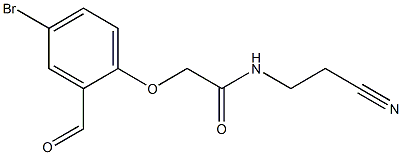 2-(4-bromo-2-formylphenoxy)-N-(2-cyanoethyl)acetamide Structure