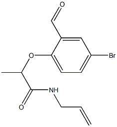 2-(4-bromo-2-formylphenoxy)-N-(prop-2-en-1-yl)propanamide Structure