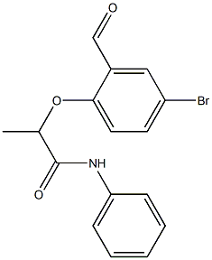 2-(4-bromo-2-formylphenoxy)-N-phenylpropanamide Structure