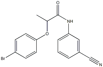 2-(4-bromophenoxy)-N-(3-cyanophenyl)propanamide 化学構造式