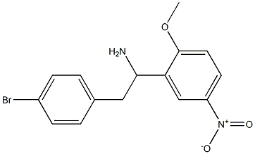 2-(4-bromophenyl)-1-(2-methoxy-5-nitrophenyl)ethan-1-amine,,结构式