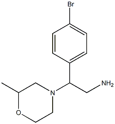 2-(4-bromophenyl)-2-(2-methylmorpholin-4-yl)ethanamine Struktur