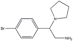 2-(4-bromophenyl)-2-pyrrolidin-1-ylethanamine 结构式