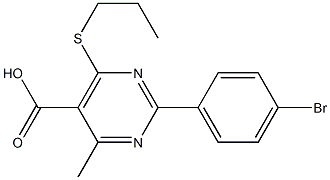 2-(4-bromophenyl)-4-methyl-6-(propylthio)pyrimidine-5-carboxylic acid Structure