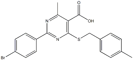 2-(4-bromophenyl)-4-methyl-6-[(4-methylbenzyl)thio]pyrimidine-5-carboxylic acid