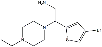 2-(4-bromothiophen-2-yl)-2-(4-ethylpiperazin-1-yl)ethan-1-amine,,结构式