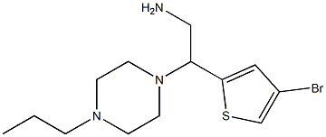 2-(4-bromothiophen-2-yl)-2-(4-propylpiperazin-1-yl)ethan-1-amine Structure