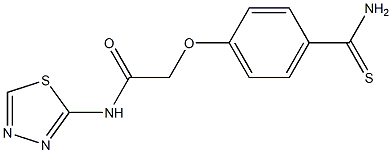 2-(4-carbamothioylphenoxy)-N-(1,3,4-thiadiazol-2-yl)acetamide 结构式