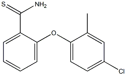 2-(4-chloro-2-methylphenoxy)benzene-1-carbothioamide,,结构式