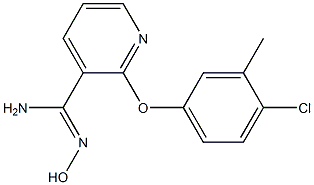 2-(4-chloro-3-methylphenoxy)-N'-hydroxypyridine-3-carboximidamide Structure