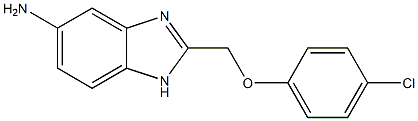 2-(4-chlorophenoxymethyl)-1H-1,3-benzodiazol-5-amine,,结构式