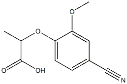2-(4-cyano-2-methoxyphenoxy)propanoic acid,,结构式