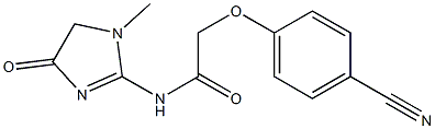 2-(4-cyanophenoxy)-N-(1-methyl-4-oxo-4,5-dihydro-1H-imidazol-2-yl)acetamide Struktur