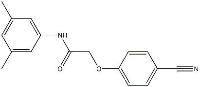 2-(4-cyanophenoxy)-N-(3,5-dimethylphenyl)acetamide,,结构式