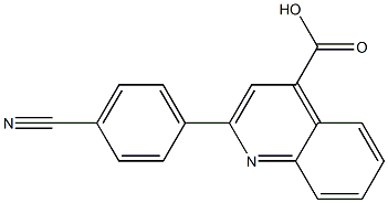 2-(4-cyanophenyl)quinoline-4-carboxylic acid 化学構造式