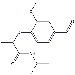 2-(4-formyl-2-methoxyphenoxy)-N-(propan-2-yl)propanamide,,结构式