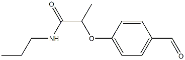 2-(4-formylphenoxy)-N-propylpropanamide Struktur