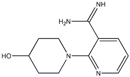 2-(4-hydroxypiperidin-1-yl)pyridine-3-carboximidamide Struktur