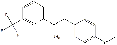 2-(4-methoxyphenyl)-1-[3-(trifluoromethyl)phenyl]ethan-1-amine,,结构式