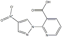 2-(4-nitro-1H-pyrazol-1-yl)pyridine-3-carboxylic acid,,结构式