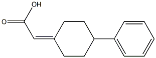 2-(4-phenylcyclohexylidene)acetic acid Struktur