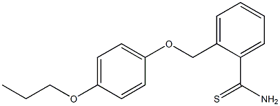 2-(4-propoxyphenoxymethyl)benzene-1-carbothioamide Struktur