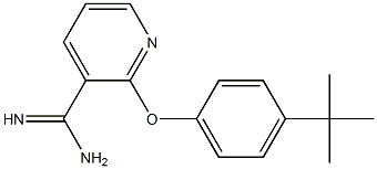2-(4-tert-butylphenoxy)pyridine-3-carboximidamide,,结构式