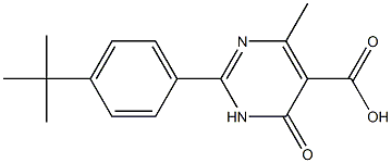 2-(4-tert-butylphenyl)-4-methyl-6-oxo-1,6-dihydropyrimidine-5-carboxylic acid 化学構造式