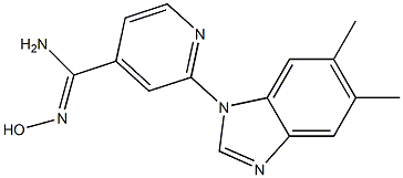 2-(5,6-dimethyl-1H-benzimidazol-1-yl)-N'-hydroxypyridine-4-carboximidamide