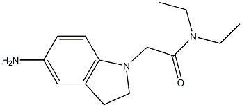 2-(5-amino-2,3-dihydro-1H-indol-1-yl)-N,N-diethylacetamide,,结构式