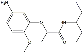 2-(5-amino-2-methoxyphenoxy)-N-(pentan-3-yl)propanamide,,结构式