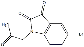 2-(5-bromo-2,3-dioxo-2,3-dihydro-1H-indol-1-yl)acetamide Struktur