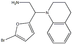 2-(5-bromo-2-furyl)-2-(3,4-dihydroquinolin-1(2H)-yl)ethanamine 化学構造式