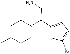 2-(5-bromo-2-furyl)-2-(4-methylpiperidin-1-yl)ethanamine Structure