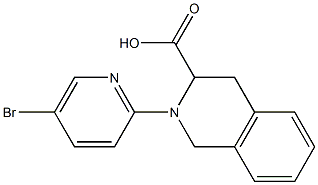 2-(5-bromopyridin-2-yl)-1,2,3,4-tetrahydroisoquinoline-3-carboxylic acid Struktur