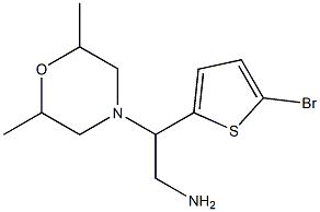 2-(5-bromothiophen-2-yl)-2-(2,6-dimethylmorpholin-4-yl)ethan-1-amine,,结构式