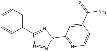 2-(5-phenyl-2H-1,2,3,4-tetrazol-2-yl)pyridine-4-carbothioamide Structure