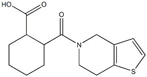 2-(6,7-dihydrothieno[3,2-c]pyridin-5(4H)-ylcarbonyl)cyclohexanecarboxylic acid,,结构式