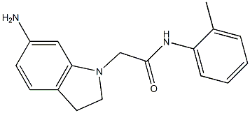 2-(6-amino-2,3-dihydro-1H-indol-1-yl)-N-(2-methylphenyl)acetamide Structure