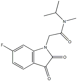 2-(6-fluoro-2,3-dioxo-2,3-dihydro-1H-indol-1-yl)-N-methyl-N-(propan-2-yl)acetamide Struktur