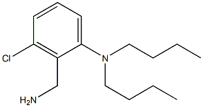 2-(aminomethyl)-N,N-dibutyl-3-chloroaniline Struktur