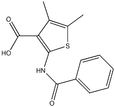 2-(benzoylamino)-4,5-dimethylthiophene-3-carboxylic acid Structure