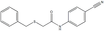 2-(benzylsulfanyl)-N-(4-cyanophenyl)acetamide 化学構造式