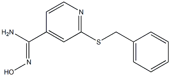 2-(benzylsulfanyl)-N'-hydroxypyridine-4-carboximidamide Structure