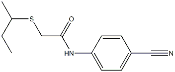 2-(butan-2-ylsulfanyl)-N-(4-cyanophenyl)acetamide 化学構造式