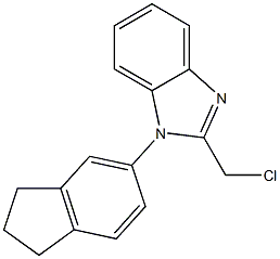 2-(chloromethyl)-1-(2,3-dihydro-1H-inden-5-yl)-1H-1,3-benzodiazole,,结构式